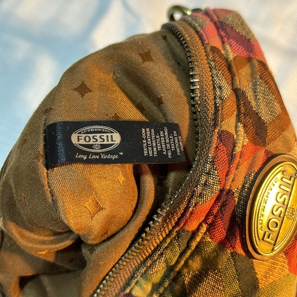 FOSSIL EXPLORER Tapestry Vintage Crossbody Shoulder Bag Tote - Picture 12 of 14